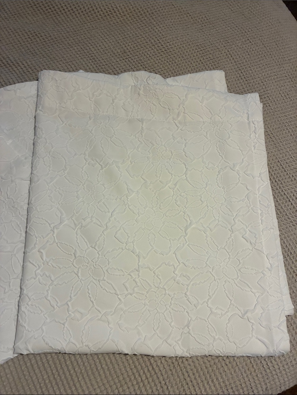Two White textured Curtain Panels, Mainstays